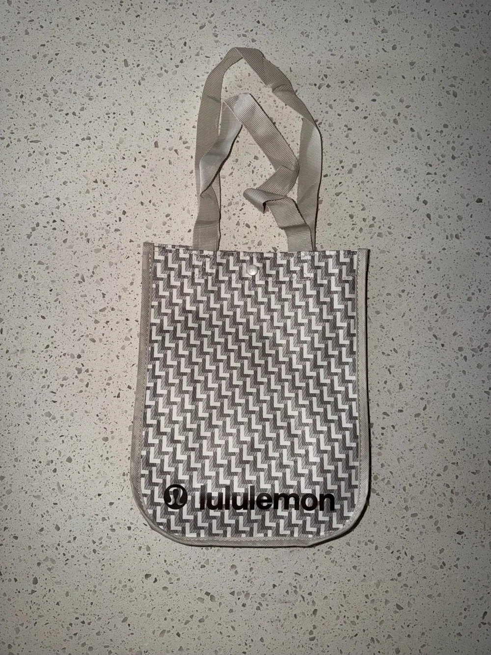 lululemon athletica Gray and White Patterned Tote